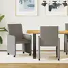 Image de Chaises De Salle À Manger Avec Roues 2 Pcs Gris Clair Vidaxl