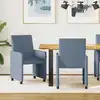 Image de Chaises De Salle À Manger Avec Roues 2 Pcs Bleu 57 X 66 X 94 Cm Vidaxl