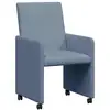 Image de Vidaxl chaises de salle à manger avec roues 2 pcs bleu 57 x 66 x 94 cm