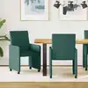 Image de Chaises De Salle À Manger Avec Roues 2 Pcs Vert Foncé Tissu Vidaxl