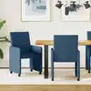 Image de Chaises De Salle À Manger Avec Roues 2 Pcs Bleu 57 X 66 X 94 Cm Vidaxl