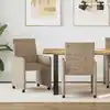 Image de Chaises De Salle À Manger Avec Roues 2 Pcs Gris Clair Vidaxl