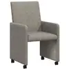 Image de Vidaxl chaises de salle à manger avec roues 2 pcs gris clair