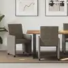 Image de Chaises De Salle À Manger Avec Roues 2 Pcs Gris Foncé Vidaxl