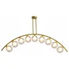 Image de Plafonnier moderne - TCpick - 9 lumières - Transparent - Doré - Réglable - Dimmable - Montage au plafond - G9 - Verre
