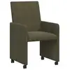Image de Vidaxl chaises de salle à manger avec roues 2 pcs vert armée