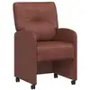 Image de Vidaxl chaises de salle à manger avec roues 2 pcs marron brillant