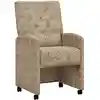 Image de Chaises De Salle À Manger Avec Roues 2 Pcs Gris Clair Vidaxl