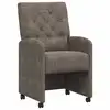 Image de Vidaxl chaises de salle à manger avec roues 2 pcs gris foncé