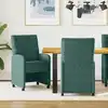 Image de Chaises De Salle À Manger Avec Roues 2 Pcs Vert Foncé Velours Vidaxl