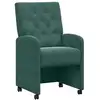Image de Vidaxl chaises de salle à manger avec roues 2 pcs vert foncé velours