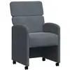 Image de Vidaxl chaises de salle à manger avec roues 2 pcs gris foncé velours