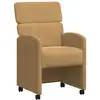 Image de Vidaxl chaises de salle à manger avec roues 2 pc velours marron