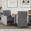 Image de Chaises De Salle À Manger Avec Roues 2 Pcs Gris 58 X 65 X 98 Cm Vidaxl