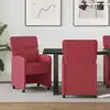 Image de Chaises De Salle À Manger Avec Roues 2 Pcs Bordeaux Simili Cuir Vidaxl