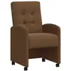 Image de Vidaxl chaises de salle à manger avec roues 2 pcs marron