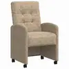 Image de Vidaxl chaises de salle à manger avec roues 2 pcs gris clair