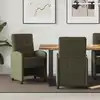 Image de Chaises De Salle À Manger Avec Roues 2 Pcs Vert Armée Vidaxl