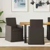 Image de Table a manger avec chaises Vidaxl aises de salle à manger 2 pcs Gris foncé 57 x 67 x 95 cm Lin