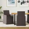 Image de Chaises De Salle À Manger 2 Pcs Marron Foncé 57 X 67 X 95 Cm Vidaxl