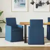 Image de Chaises De Salle À Manger 2 Pcs Bleu 57 X 67 X 95 Cm Tissu Vidaxl