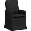 Image de Vidaxl chaises de salle à manger 2 pcs noir 57 x 67 x 98 cm tissu