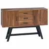 Image de Vidaxl meuble tv 110 x 30 x 75 cm naturel bois de teck massif