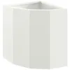 Image de Jardinière dangle en acier - vidaXL - 30x30x35 cm - Blanc - Construction en acier durable - Design adapté aux coins