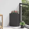 Image de VIDAXL Jardinière dangle en acier noir   30 x 30 x 50 cm