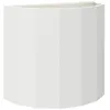 Image de Jardinière en acier - vidaXL - Blanc - 60x30x50 cm - Demi-ronde - Assemblage requis - Usage extérieur
