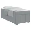 Image de Vidaxl cadre de lit avec matelas gris clair 80 x 200 cm tissu