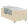 Image de Vidaxl cadre de lit avec matelas crème 80 x 200 cm tissu