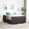 Image de vidaXL Cadre de lit avec matelas Marron foncé 160 x 200 cm tissu 3398296