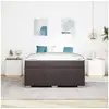 Image de Vidaxl cadre de lit avec matelas marron foncé 160 x 200 cm tissu