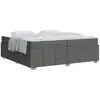 Image de Vidaxl cadre de lit avec matelas gris foncé 200 x 200 cm tissu