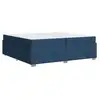 Image de Vidaxl cadre de lit avec matelas bleu 200 x 200 cm tissu