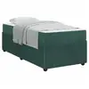 Image de Vidaxl cadre de lit avec matelas vert foncé 80 x 200 cm tissu