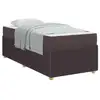 Image de Vidaxl cadre de lit avec matelas marron foncé 90 x 200 cm tissu