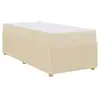 Image de Vidaxl cadre de lit avec matelas crème 90 x 200 cm tissu