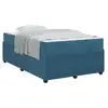 Image de Vidaxl cadre de lit avec matelas bleu 120 x 190 cm tissu