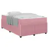 Image de Vidaxl cadre de lit avec matelas rose 120 x 190 cm tissu