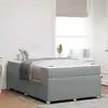 Image de Cadre De Lit Avec Matelas Gris Clair 120 X 200 Cm Tissu Vidaxl