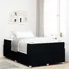 Image de Cadre De Lit Avec Matelas Noir 120 X 200 Cm Tissu Vidaxl