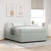Image de vidaXL Cadre de lit avec matelas Gris clair 160 x 200 cm tissu 3398412