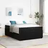 Image de Cadre De Lit Avec Matelas Noir 160 X 200 Cm Tissu Vidaxl