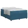 Image de Vidaxl cadre de lit avec matelas bleu 160 x 200 cm tissu