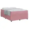 Image de Vidaxl cadre de lit avec matelas rose 160 x 200 cm tissu