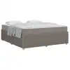 Image de Vidaxl cadre de lit avec matelas taupe 180 x 200 cm tissu