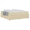 Image de Vidaxl cadre de lit avec matelas crème 200 x 200 cm tissu