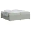 Image de Vidaxl cadre de lit avec matelas gris clair 200 x 200 cm tissu